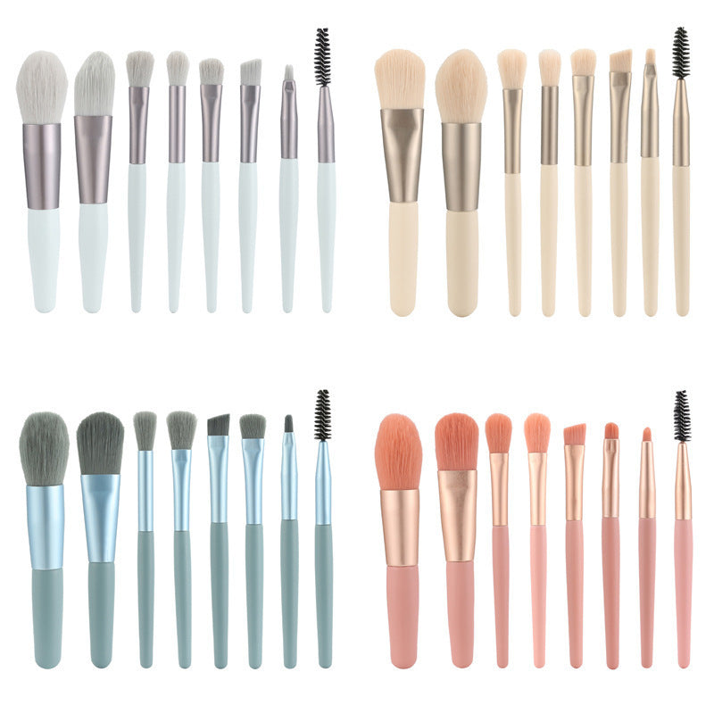 ✨ 8-Piece Makeup Brush Set — Face & Eye Essentials 💄