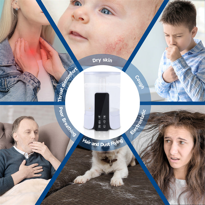 💧🏠 6L Large-Capacity Smart Humidifier | UV Sterilization + Heating Spray + Remote Control