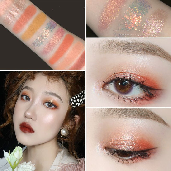 ✨ Keyboard Fingertip 9-Color Eyeshadow Palette – Pearlescent Creative Makeup Disk ✨