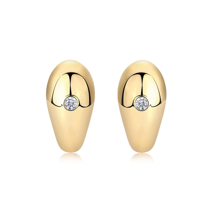 Luxury Minimalist 0.1 Carat Morganite Earrings – Gold-Plated S925 Silver