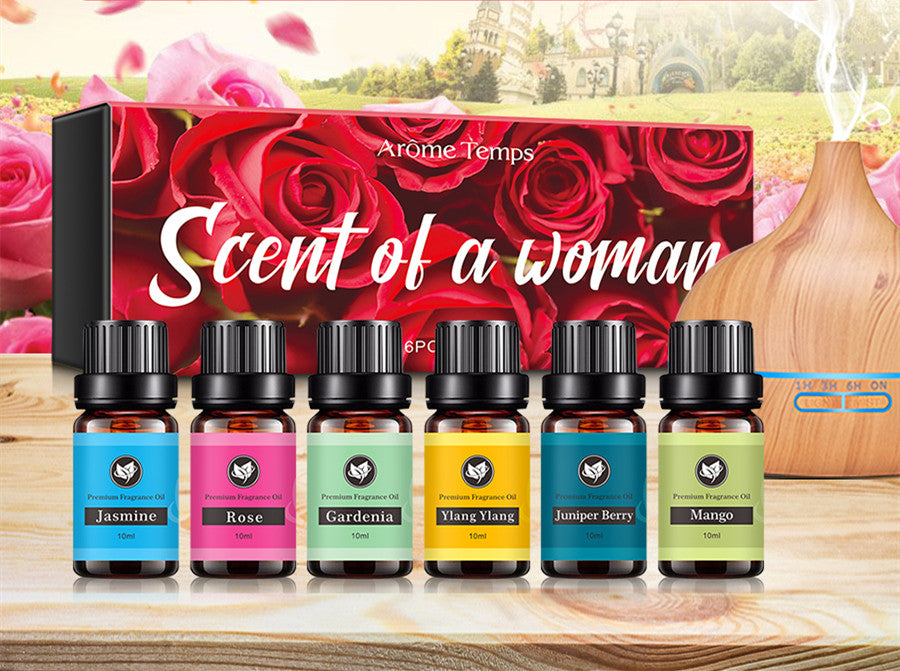 ✨ 16 Theme Atmosphere Flameless Essential Oil Set — 6 × 60ml 🌿💧