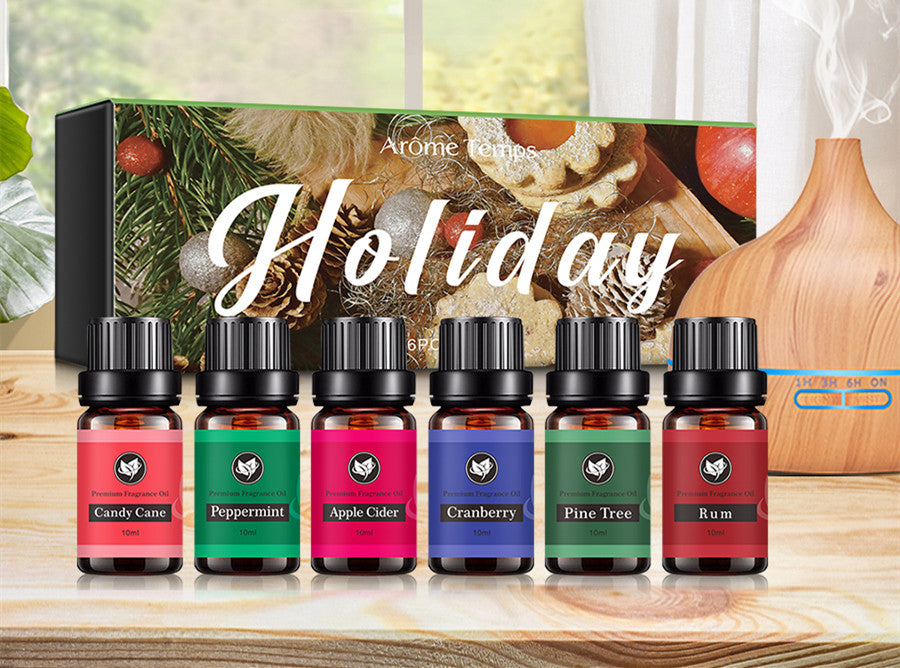 ✨ 16 Theme Atmosphere Flameless Essential Oil Set — 6 × 60ml 🌿💧