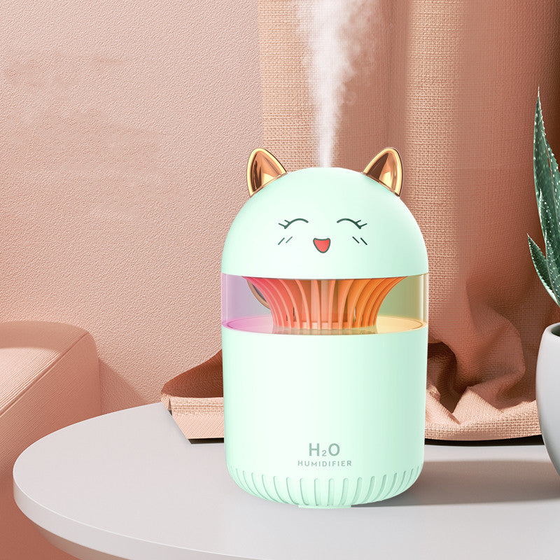 🐱💧 Cute Pet Humidifier | Silent Desktop Mist with Night Light 🌙✨