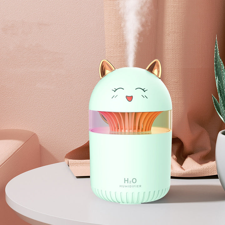 🐱💧 Cute Pet Humidifier | Silent Desktop Mist with Night Light 🌙✨