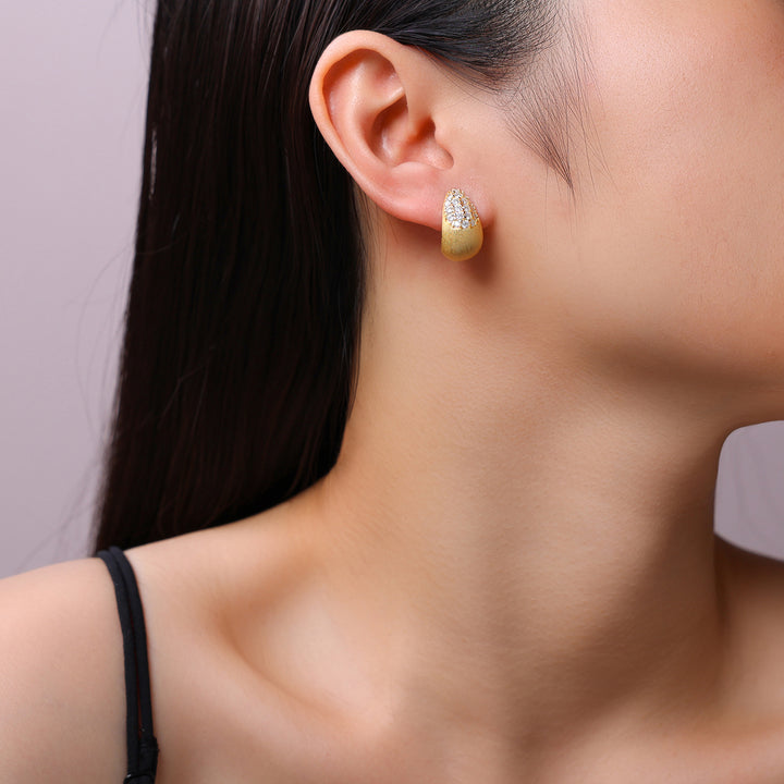 Minimalist Moissanite Stud Earrings – Gold-Plated S925 Silver