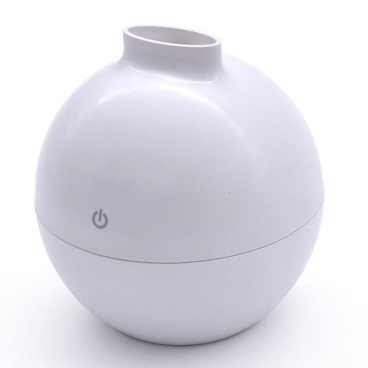 🌿💧 Flat Mouth Mini Humidifier | Peach Wood Grain Desktop Aromatherapy Diffuser ✨