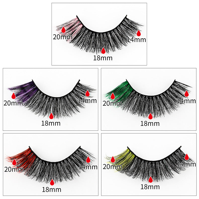 👁️✨ Color Natural Thick 5 Pairs Pack – 3D False Eyelashes (Imitation Mink)