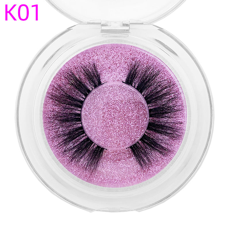 👁️✨ 8D Mink Hair False Eyelashes – Thick Handmade Volume Lash Set