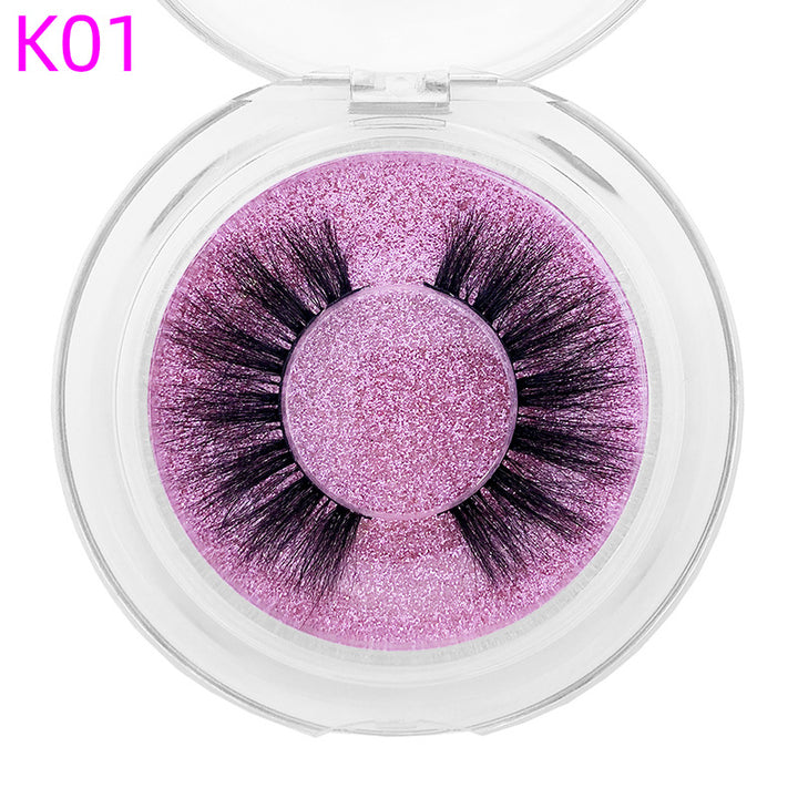 👁️✨ 8D Mink Hair False Eyelashes – Thick Handmade Volume Lash Set