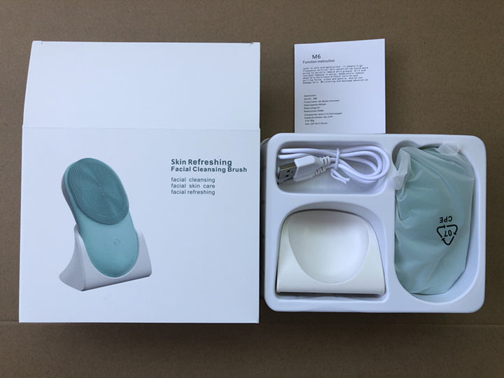 🧼💗 Silicone Facial Cleansing Apparatus | Ultrasonic Face Wash & Massage Brush