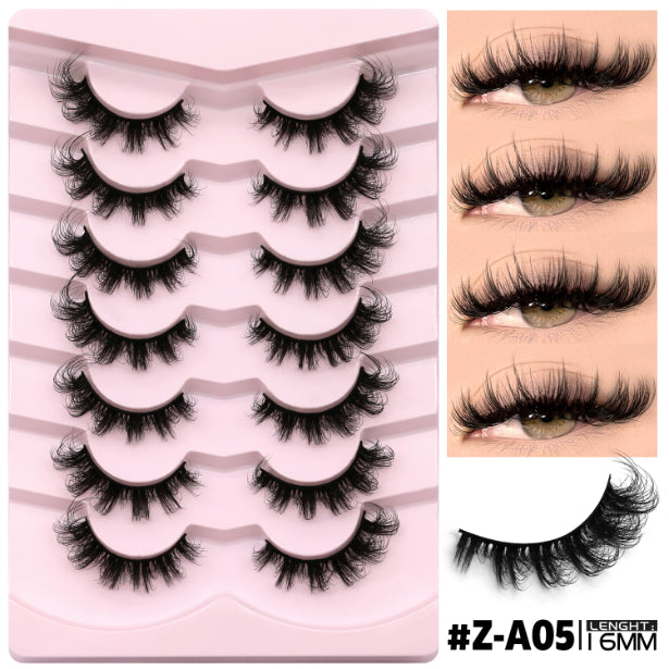 👁️✨ Natural False Eyelashes Without Eyeliner – Thick Dense Lash Set