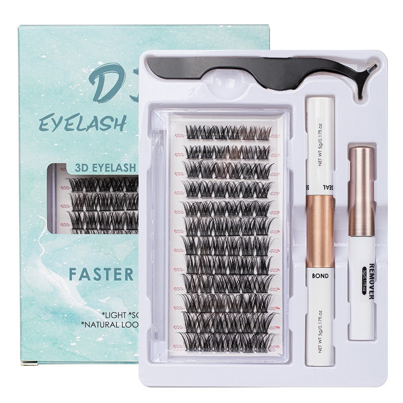 👁️✨ Self-Grafting Single Cluster Eyelash Set – DIY Lash Extension Kit