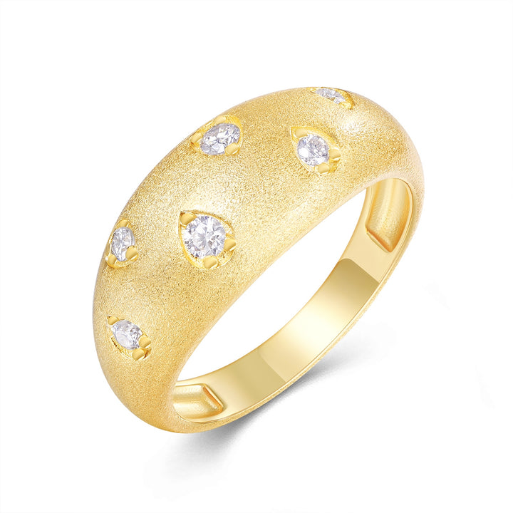 💍 Engraved Minimalist Moissanite Ring – Gold-Plated S925 Silver (4.5g, Sizes 5–9) 💍