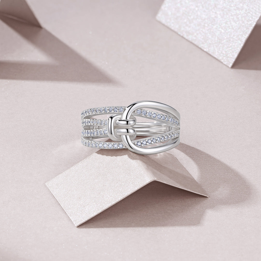 💍 Minimalist Moissanite Ring – Platinum-Plated S925 Silver (5.4g, Sizes 5–9) 💍