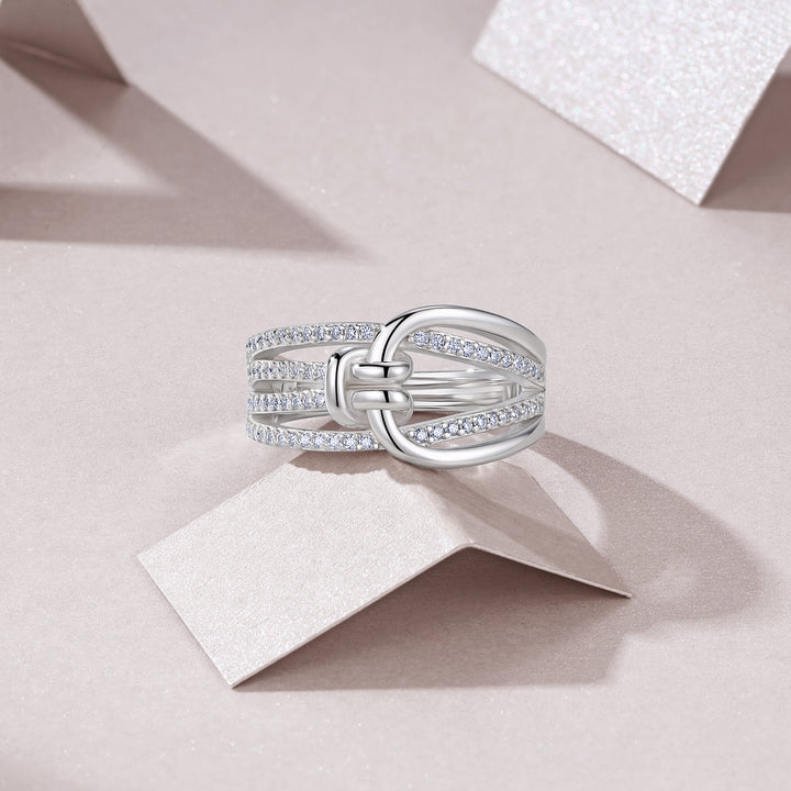 💍 Minimalist Moissanite Ring – Platinum-Plated S925 Silver (5.4g, Sizes 5–9) 💍