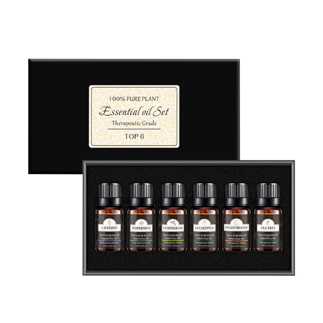 ✨ Plant Aromatherapy Essential Oil Set — 6 × 10ml (Lavender Blend) 🌿💧