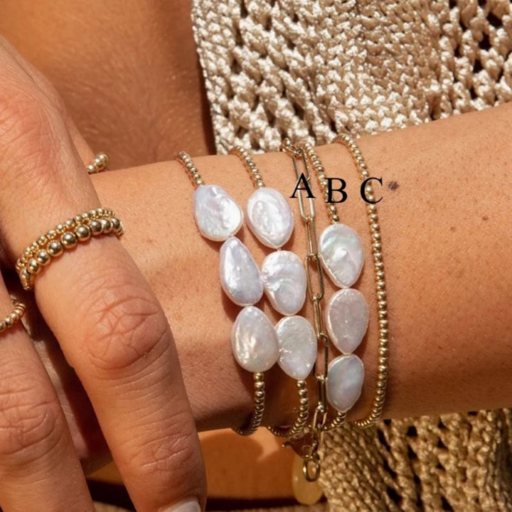 Simple & Versatile Baroque Freshwater Pearl Bracelet – Unisex Jewelry