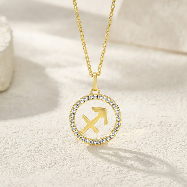 ✨ S925 Gold-Plated Minimalist Moissanite Pendant Necklace ✨