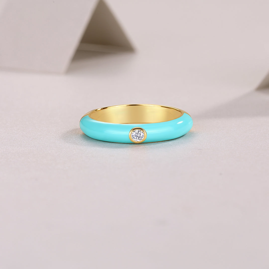 Blue Fairy Morganite Ring Set – Gold-Plated S925 Silver Luxury Jewelry
