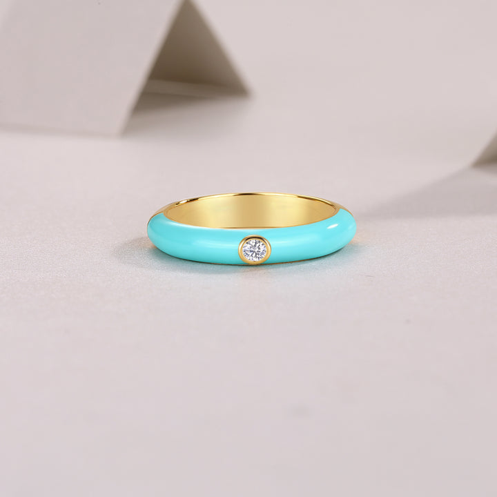 Blue Fairy Morganite Ring Set – Gold-Plated S925 Silver Luxury Jewelry