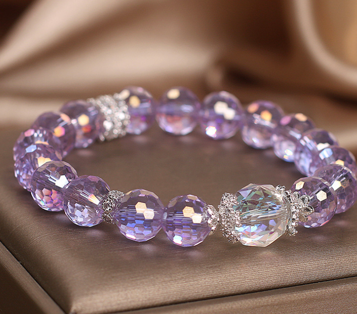 Women’s Austrian Amethyst Crystal Bracelet – Light Luxury Original Design