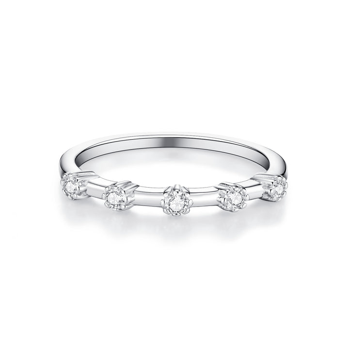 Luxury Minimalist Moissanite Ring – Platinum-Plated S925 Silver, GRA Certified, Lightweight