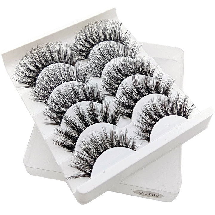 👁️✨ 3D False Eyelashes – 5 Pairs Natural & Soft Lash Set