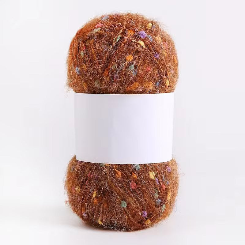 Colored Mohair Knitting Yarn – Soft Hand Woven Mohair Thread for Sweaters, Scarves & DIY Crafts