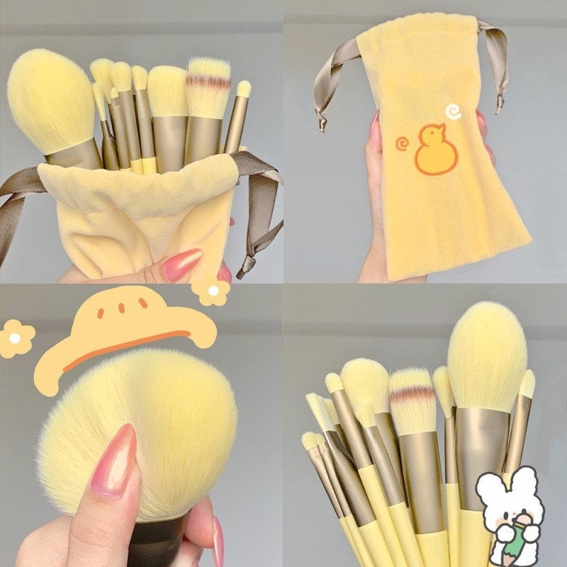 🌸✨ 13-Piece Purple Flower Holly Leaf Makeup Brush Set — Soft Hair Collection 💄
