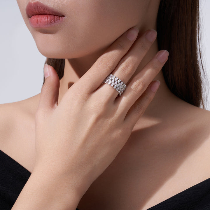 💍 Moissanite Minimalist Ring – Platinum-Plated S925 Silver (4g, Sizes 5–9) 💍