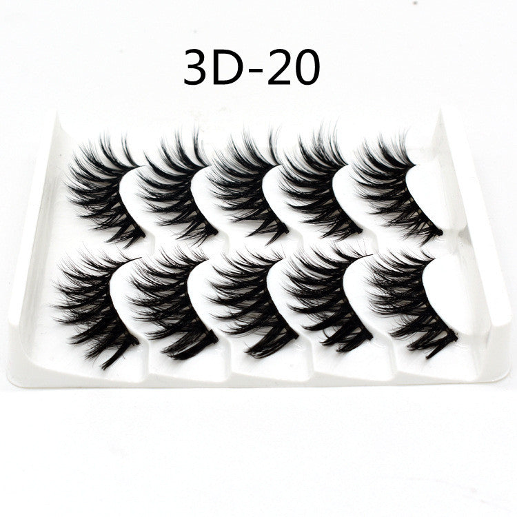 👁️✨ Handmade Chemical Fiber False Eyelashes – Thick 3D Volume Lash Set (Mixed Styles)