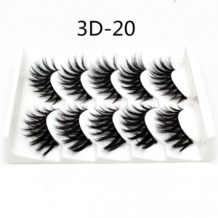 👁️✨ Handmade Chemical Fiber False Eyelashes – Thick 3D Volume Lash Set (Mixed Styles)