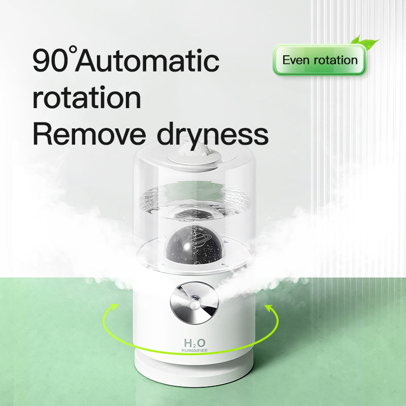 🌙💧 Smart Rotary Projection Humidifier | Mini Aroma Mist Diffuser ✨🌿