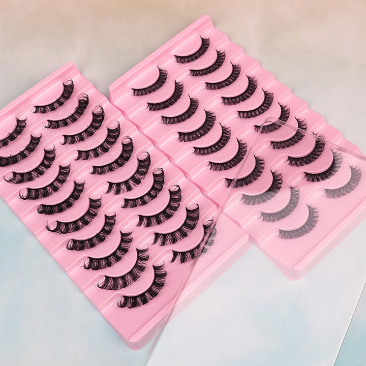 👁️✨ DD Curve False Eyelashes – Thick Volume 10 Pairs Handmade Lash Set