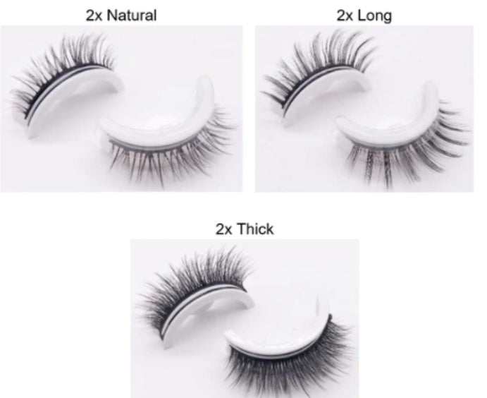 👁️✨ Reusable 3D Mink Lashes – Self-Adhesive Natural False Eyelashes (Glue-Free Silk Style)