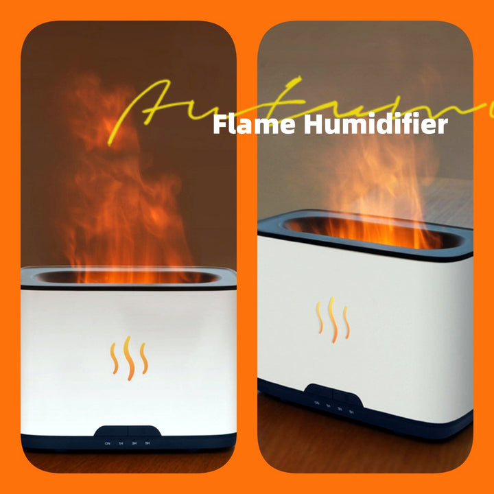 🔥💧 Flame Aromatherapy Humidifier | Large Capacity Desktop Ultrasonic Diffuser ✨