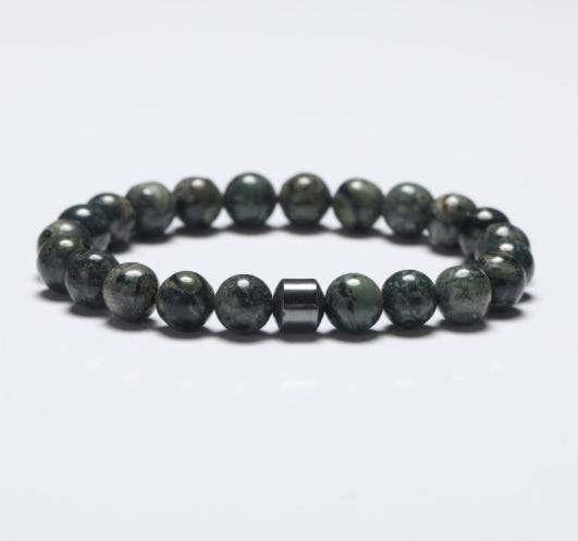 Natural Stone 8mm Couple Bracelet – Turquoise, Tiger Eye & Malachite Mix