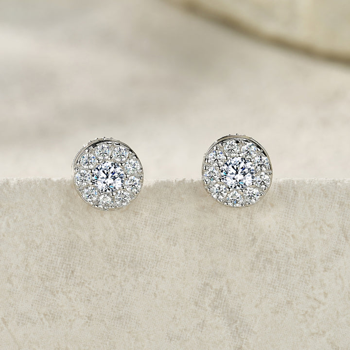 Luxury Moissanite Earrings – Platinum Plated S925 Silver Minimalist Set
