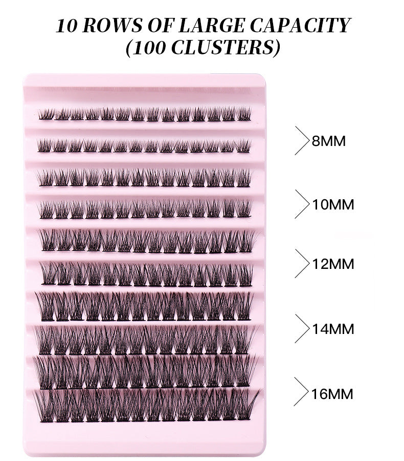 👁️✨ False Eyelash Set with Single Cluster – Natural Large Capacity DIY Lash Kit
