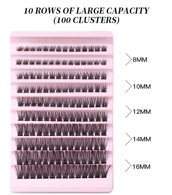 👁️✨ False Eyelash Set with Single Cluster – Natural Large Capacity DIY Lash Kit