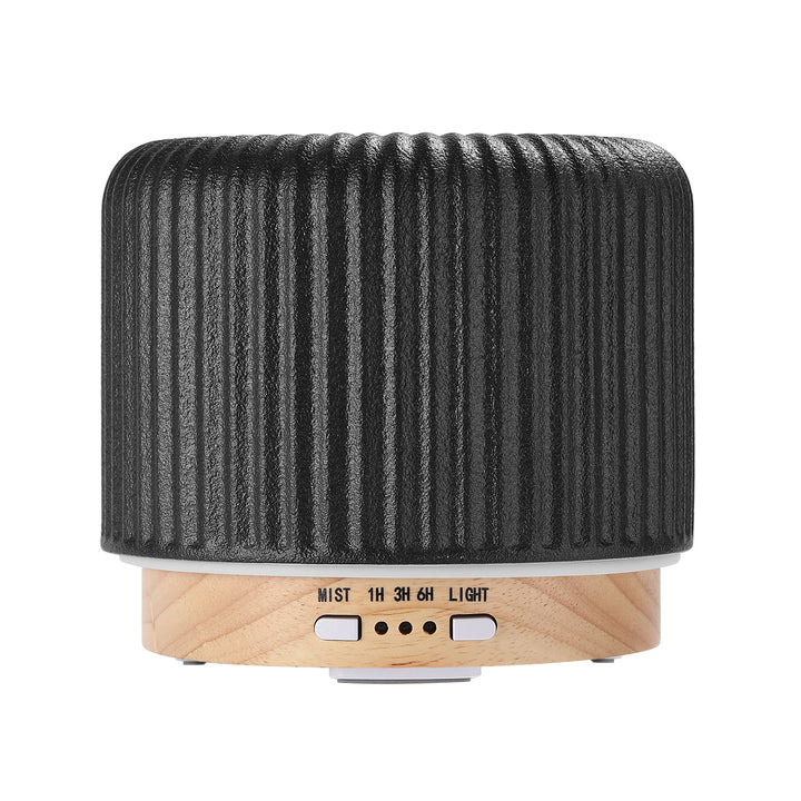 🔥💧 Flame Essential Oil Humidifier | Ceramic & Wood Ultrasonic Aromatherapy Diffuser ✨