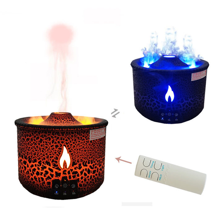 🔥🌋 Jellyfish Fire Volcano Humidifier | Portable Flame Aroma Diffuser ✨