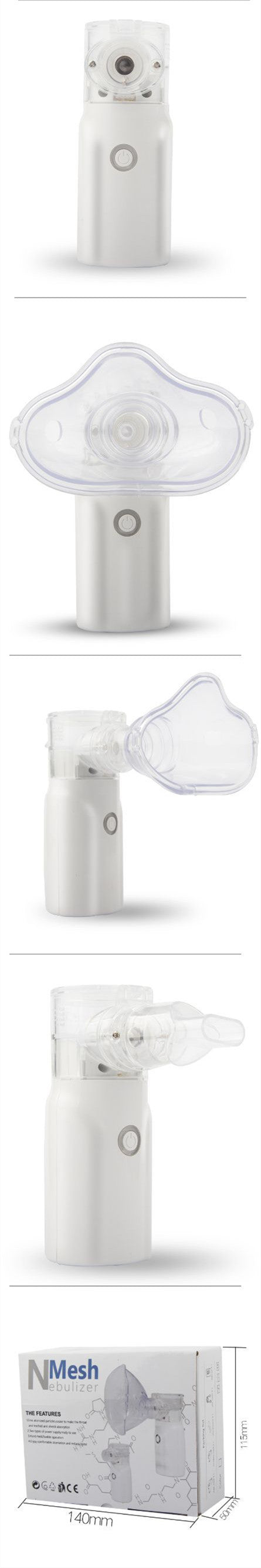 💨👨‍👩‍👧 Portable Ultrasonic Mesh Atomizer | LED Silent Handheld Nebulizer ✨