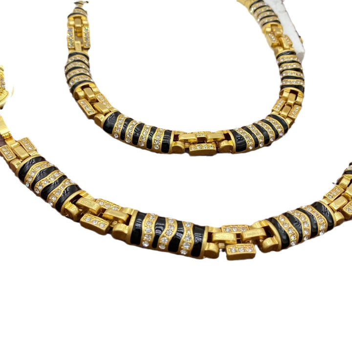 Women’s Handmade Snake-Shaped Rhinestone Jewelry – Necklace, Bracelet & Stud Earrings Set