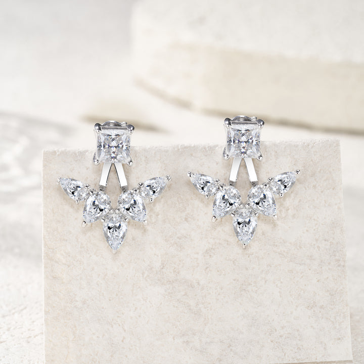 Luxury Minimalist Moissanite Earring Set – Platinum-Plated S925 Silver
