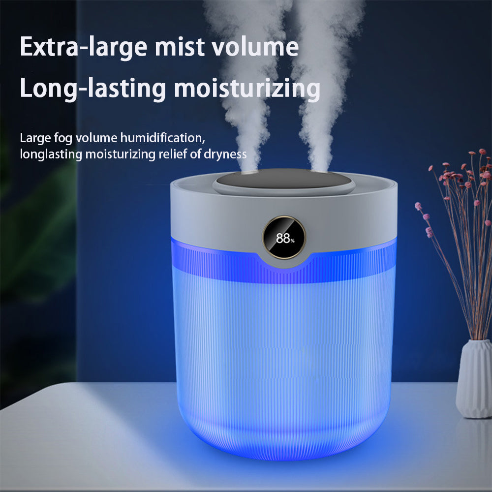 💧📟 2L Digital Display Humidifier | Dual Spray Silent USB Air Moisturizer ✨