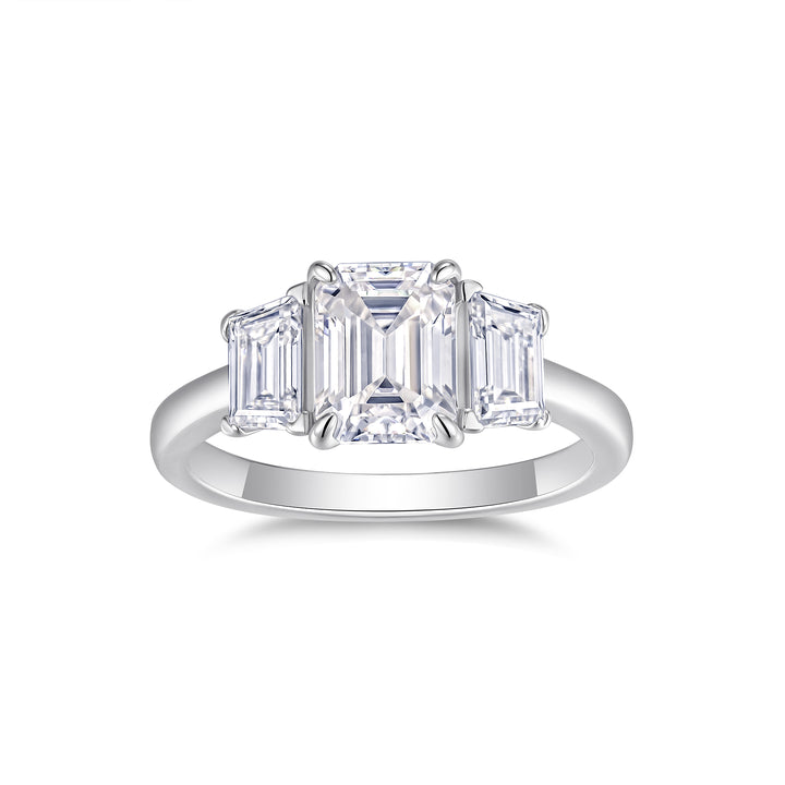 Octagonal Moissanite Ring – Platinum-Plated S925 Silver (6×8 mm, 3g, Sizes 5–9) 💍