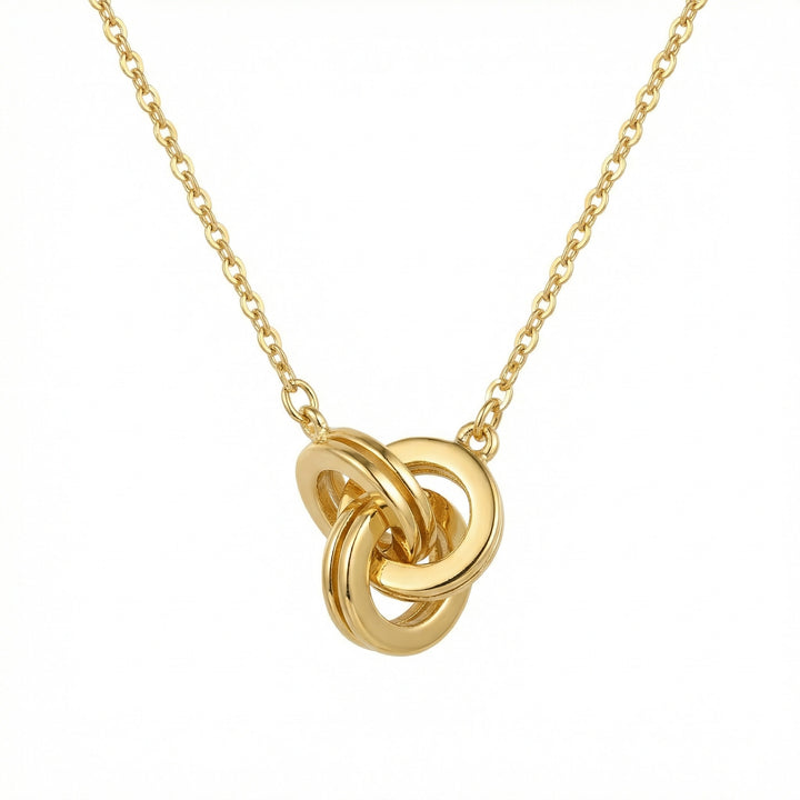 ✨ 925 Sterling Silver Triple Interlocking Ring Necklace