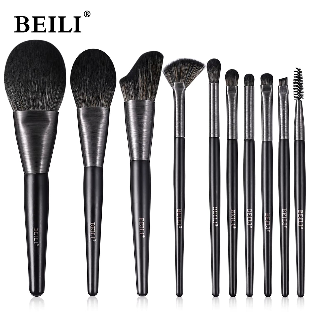 ✨ 10-Piece Professional Makeup Brush Set — New Design Brushed Tube 💄