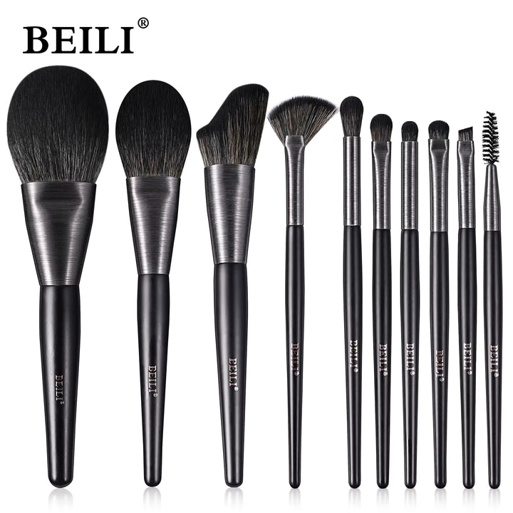✨ 10-Piece Professional Makeup Brush Set — New Design Brushed Tube 💄